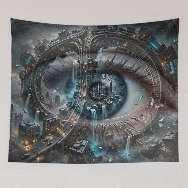 Item preview, Eye of the Impossible City designed and sold by DreamyWallVibes.