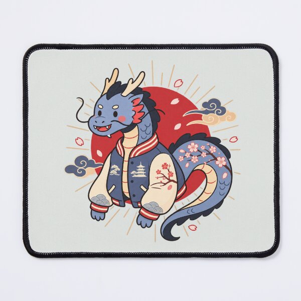 Item preview, Japanese Dragon | Cute Kawaii Asian Dragon Sakura Cherry Blossom designed and sold by MrDev.