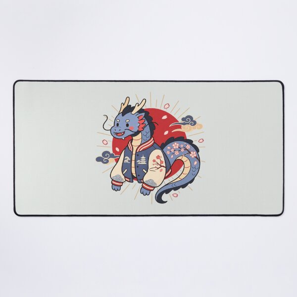 Item preview, Japanese Dragon | Cute Kawaii Asian Dragon Sakura Cherry Blossom designed and sold by MrDev.