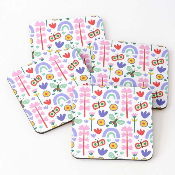 Item preview, Butterfly Flower Rainbow Garden Pattern designed and sold by SkeletonsDanger.
