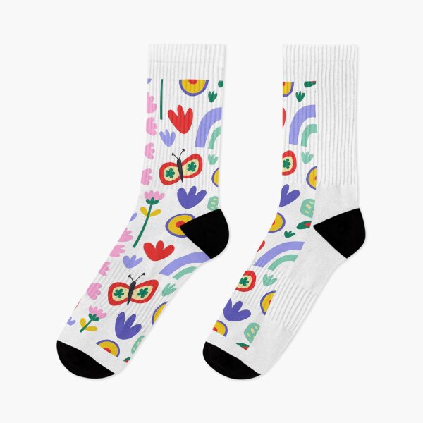 Item preview, Butterfly Flower Rainbow Garden Pattern designed and sold by SkeletonsDanger.