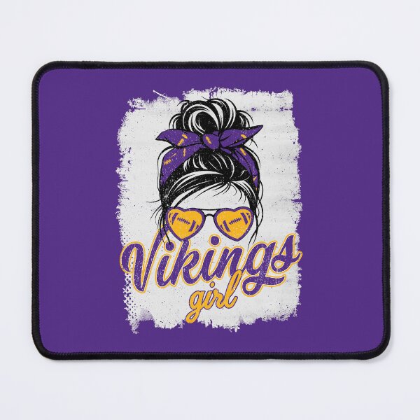 Item preview, Vintage Vikings Girl Messy Bun Distressed Minnesota Football Spirit designed and sold by Floral Vintage.