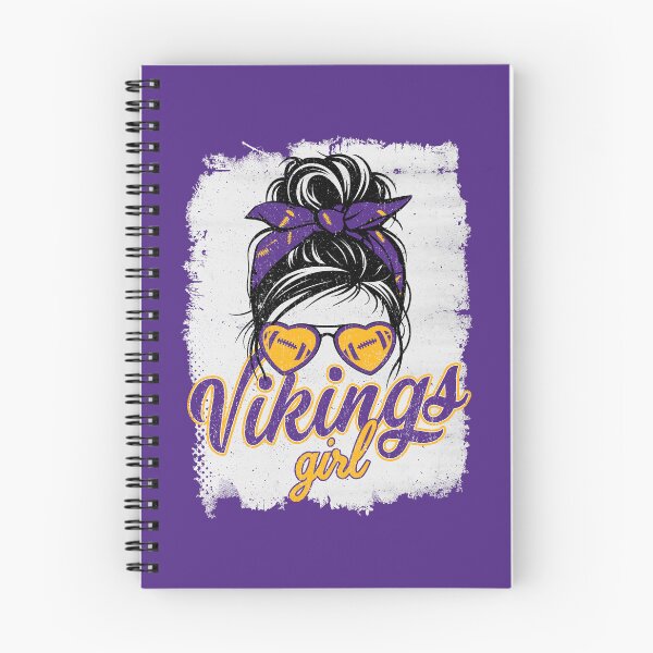 Item preview, Vintage Vikings Girl Messy Bun Distressed Minnesota Football Spirit designed and sold by Floral Vintage.