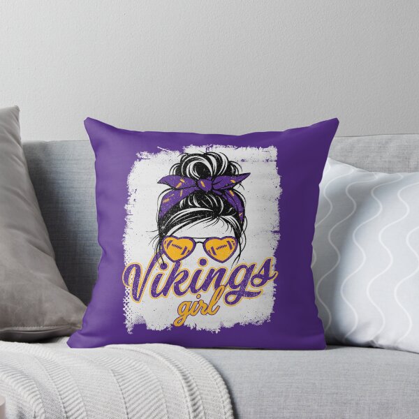 Item preview, Vintage Vikings Girl Messy Bun Distressed Minnesota Football Spirit designed and sold by Floral Vintage.