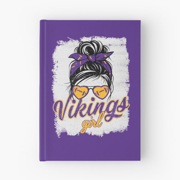 Item preview, Vintage Vikings Girl Messy Bun Distressed Minnesota Football Spirit designed and sold by Floral Vintage.