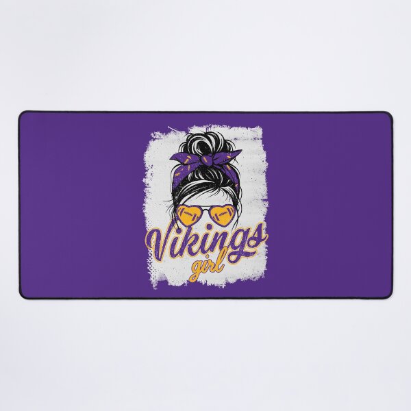 Item preview, Vintage Vikings Girl Messy Bun Distressed Minnesota Football Spirit designed and sold by Floral Vintage.
