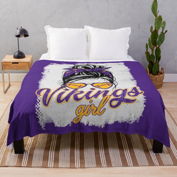 Item preview, Vintage Vikings Girl Messy Bun Distressed Minnesota Football Spirit designed and sold by Floral Vintage.
