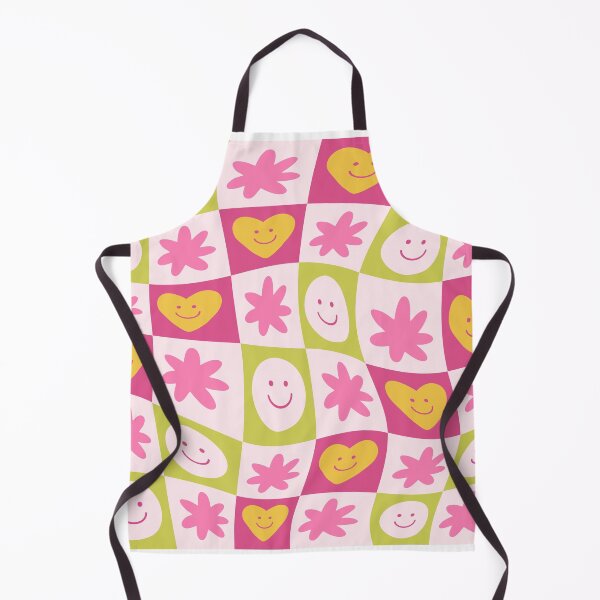 Item preview, Groovy Y2K Smiley Face Heart Checkerboard Good Vibes designed and sold by SkeletonsDanger.
