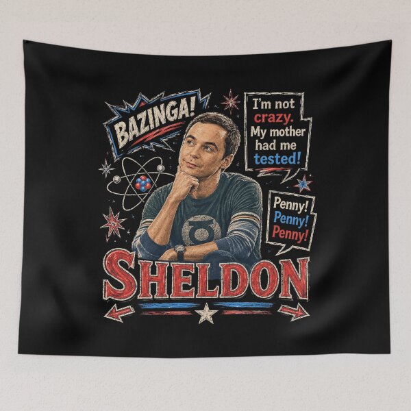 Item preview, Sheldon Bazinga Retro designed and sold by Rositahicks.
