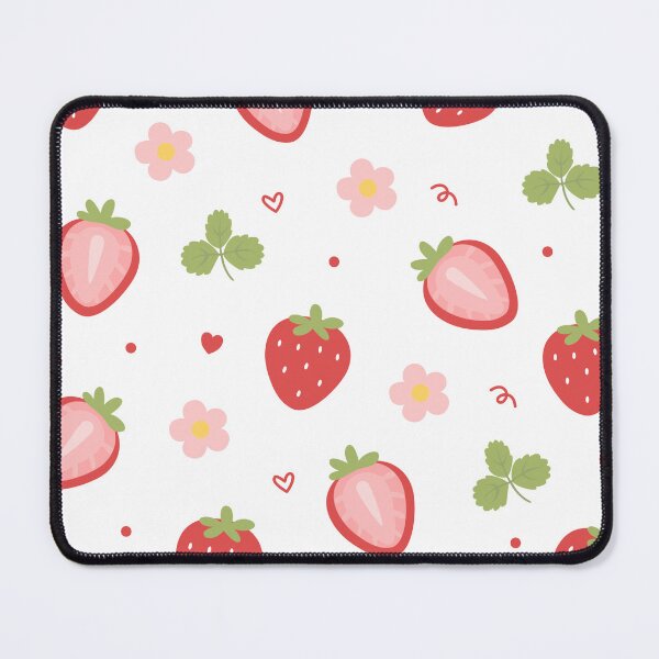 Item preview, Strawberry Flower Hearts Pattern Summer Fruit Berry Lover designed and sold by SkeletonsDanger.