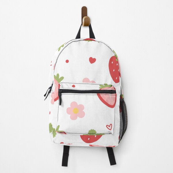 Item preview, Strawberry Flower Hearts Pattern Summer Fruit Berry Lover designed and sold by SkeletonsDanger.