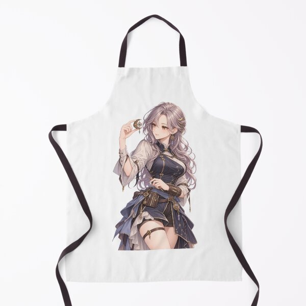 Item preview, Chica anime de cabello lila plateado, relojera celestial designed and sold by iloveanimechibi.