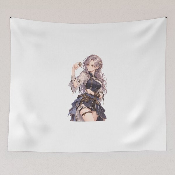 Item preview, Silver Lilac Hair Anime Celestial Clockmaker Girl designed and sold by iloveanimechibi.