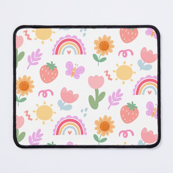 Item preview, Cute Spring Summer Sun Rainbow Flower Butterfly Pattern designed and sold by SkeletonsDanger.