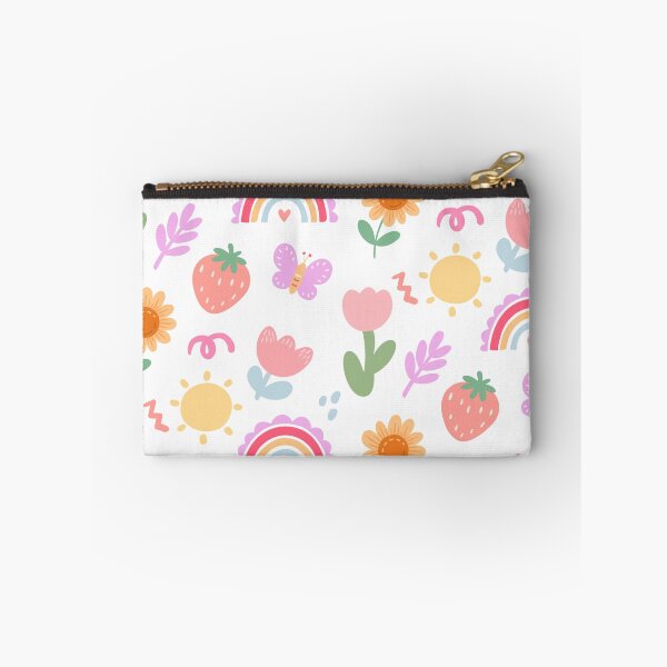 Item preview, Cute Spring Summer Sun Rainbow Flower Butterfly Pattern designed and sold by SkeletonsDanger.