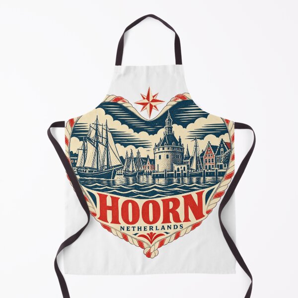 Item preview, Hoorn Netherlands Travel Souvenir Nautical Woodcut Heart designed and sold by VisualArtsOasis.