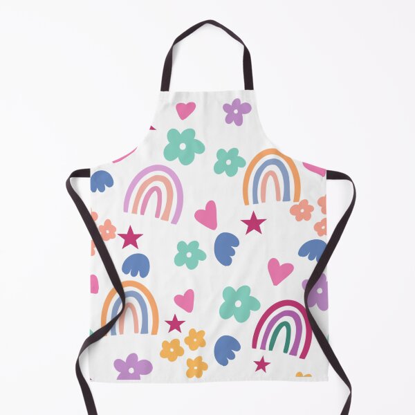Item preview, Cute Rainbow Heart Flower Star Kids Nursery Pattern designed and sold by SkeletonsDanger.