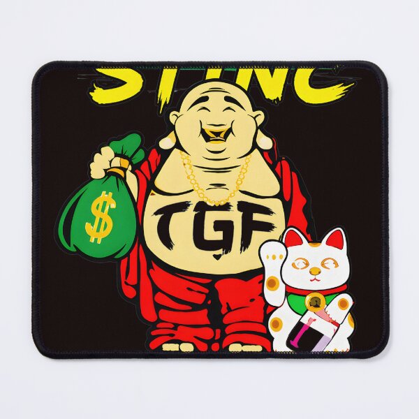 Item preview, Laughing Buddha TGF STINC TEAM Lucky Cat Art designed and sold by theleftyworks.