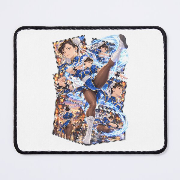 Item preview, Chun-Li Blue Energy Kick Collage designed and sold by PrestonChild.