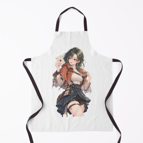 Item preview, Green Hair Anime Rain Courier Girl with Coral Eyes designed and sold by iloveanimechibi.