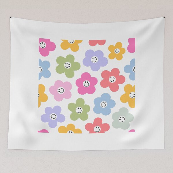 Item preview, Smiley Face Flowers Groovy Retro Happy designed and sold by SkeletonsDanger.