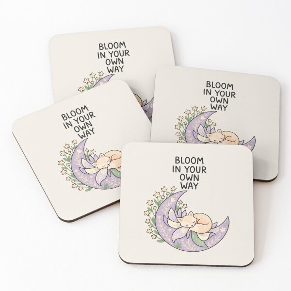 Item preview, Bloom In Your Own Way | Cute Fox Moon Floral Inspirational Art designed and sold by MrDev.