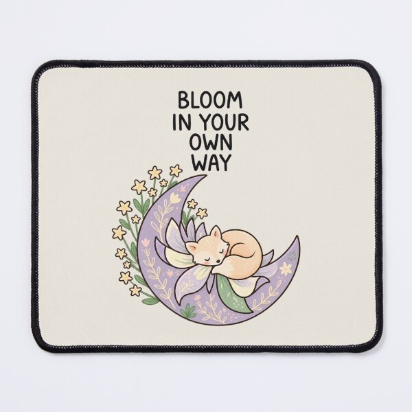 Item preview, Bloom In Your Own Way | Cute Fox Moon Floral Inspirational Art designed and sold by MrDev.