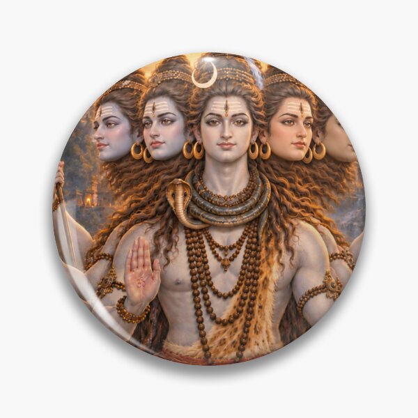 Item preview, Panchmukha Sadashiva — Five-Faced Lord Shiva in a Himalayan Temple designed and sold by Homyar.