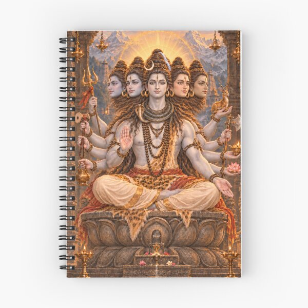 Item preview, Panchmukha Sadashiva — Five-Faced Lord Shiva in a Himalayan Temple designed and sold by Homyar.