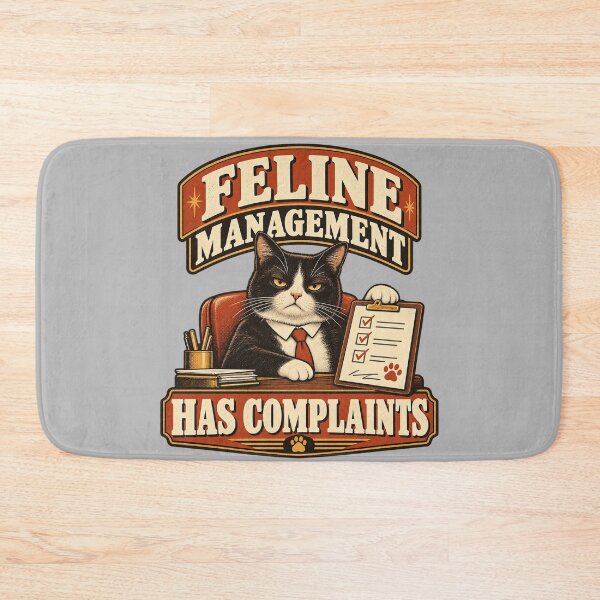 Item preview, Feline Management Cat Boss Office Humor designed and sold by Quirkloomstudio.
