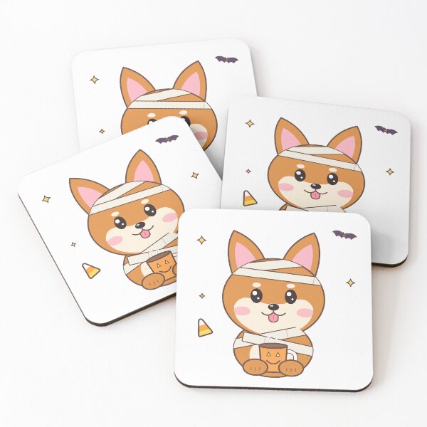 Item preview, Shiba Inu Mummy Halloween Coffee – Cute Kawaii Shiba designed and sold by DoodleWoofs.