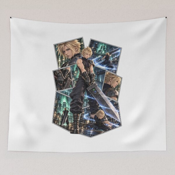 Item preview, Cloud Strife Buster Sword Lightning Collage designed and sold by PrestonChild.