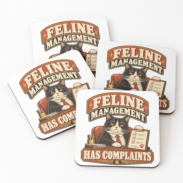 Item preview, Feline Management Cat Boss Office Humor designed and sold by Quirkloomstudio.