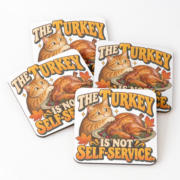 Item preview, Thanksgiving Cat Turkey Dinner Humor designed and sold by Quirkloomstudio.