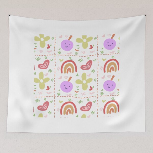 Item preview, Cute Kawaii Rainbow Flower Heart Fruit Girls Youth designed and sold by SkeletonsDanger.