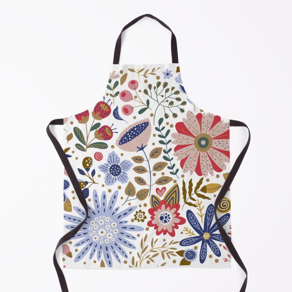 Item preview, Folk Art Floral Botanical Pattern Scandinavian Garden designed and sold by SkeletonsDanger.