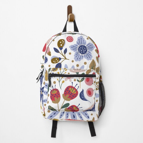 Item preview, Folk Art Floral Botanical Pattern Scandinavian Garden designed and sold by SkeletonsDanger.