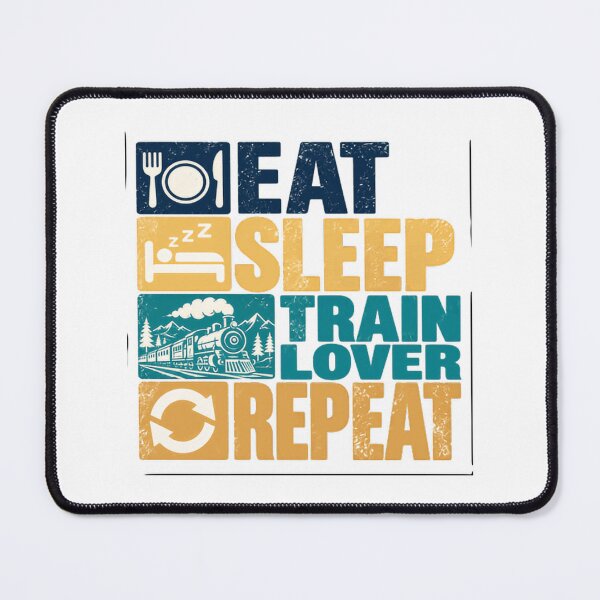 Item preview, Eat Sleep Train Lover Repeat Railfan Hobbyist Design designed and sold by NeedForParks.