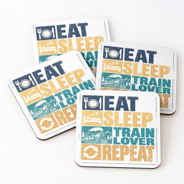 Item preview, Eat Sleep Train Lover Repeat Railfan Hobbyist Design designed and sold by NeedForParks.
