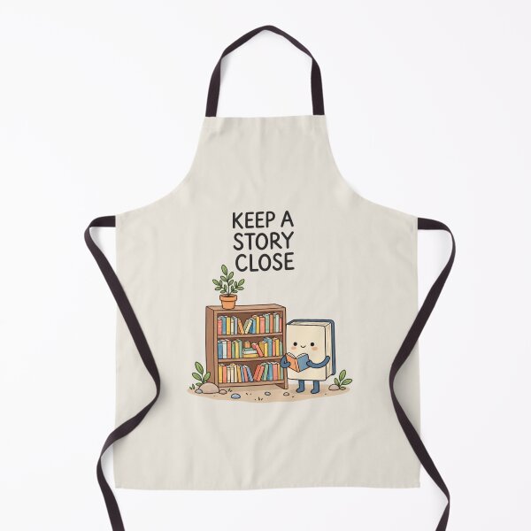 Item preview, Keep A Story Close | Cute Book Lover Reading Illustration designed and sold by MrDev.