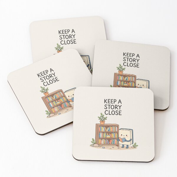 Item preview, Keep A Story Close | Cute Book Lover Reading Illustration designed and sold by MrDev.