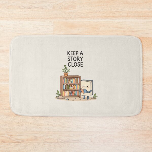 Item preview, Keep A Story Close | Cute Book Lover Reading Illustration designed and sold by MrDev.