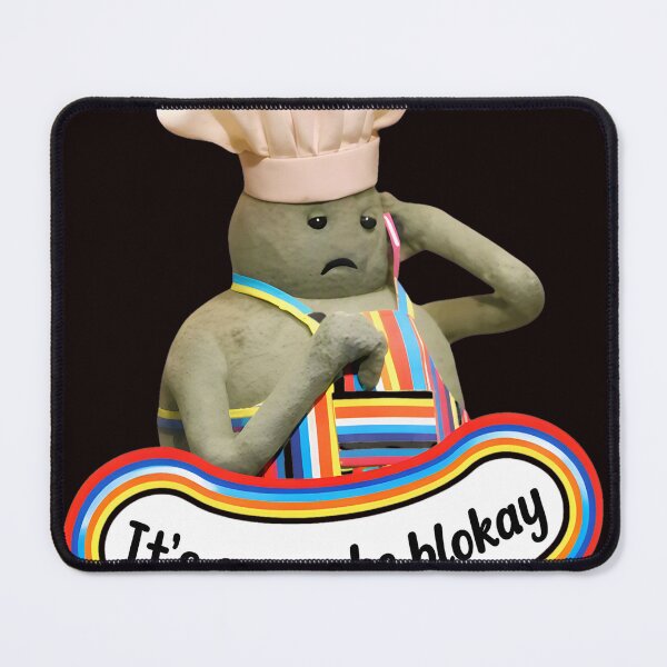 Item preview, Its Gonna Be Blokay Chef Sad Character Rainbow Quote designed and sold by theleftyworks.