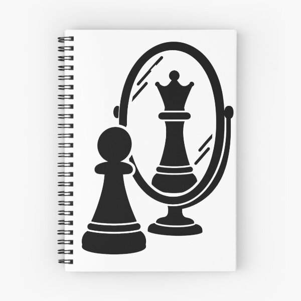 Item preview, Chess Pawn Queen Mirror Motivation Self Belief (Black Print) designed and sold by =PrintVerse=.