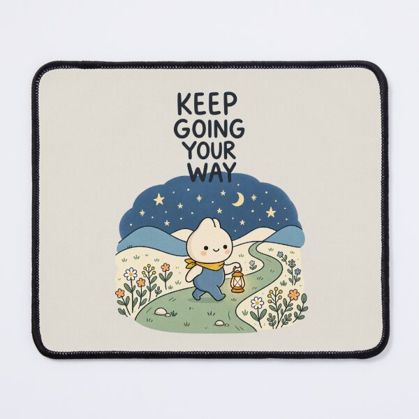 Item preview, Keep Going Your Way | Cute Inspirational Journey Illustration designed and sold by MrDev.