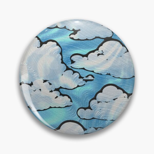 Item preview, Cloudy Blue Sky Tiffany Glass  designed and sold by Digital Attic 95.