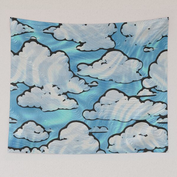 Item preview, Cristal Tiffany de cielo azul nublado designed and sold by Digital Attic 95.