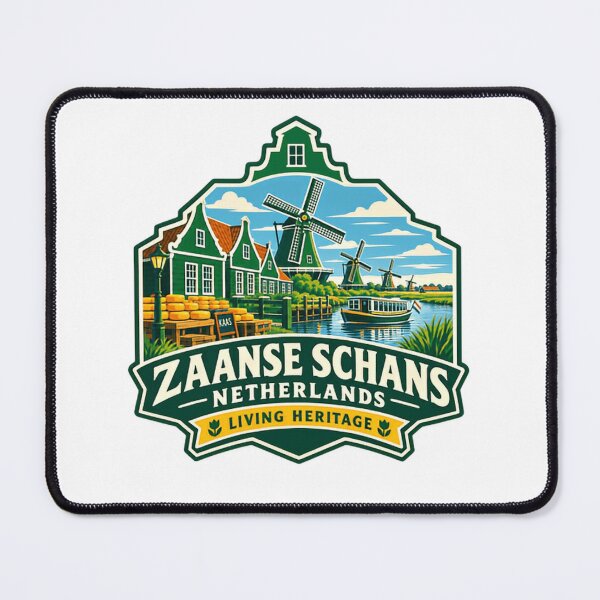 Item preview, Zaanse Schans Netherlands Living Heritage Dutch Travel Souvenir Historic Village designed and sold by RetroMini2026.