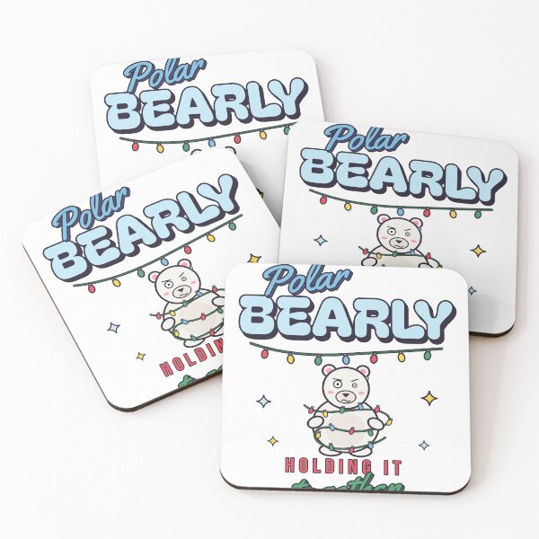 Item preview, Polar Bearly Holding It Together Funny Christmas Lights Bear designed and sold by somebasic.