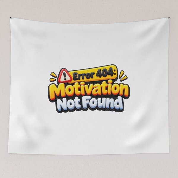 Item preview, Frase divertida en 3D: "Motivación no encontrada" (Error 404) designed and sold by MR4me.